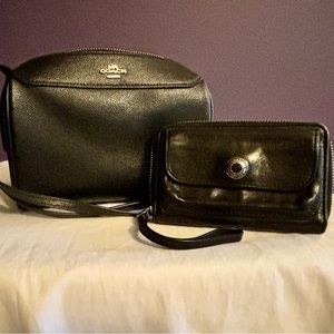 Authentic Coach crossbody purse and wristlet/wallet